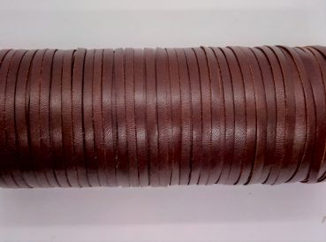 Lederband Meterware Rindsleder Dunkelbraun  3,5mm breit